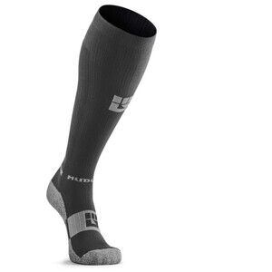 2 pairs Mens Mudgear Gray/Gray Tall Knee High Compression Socks sz med